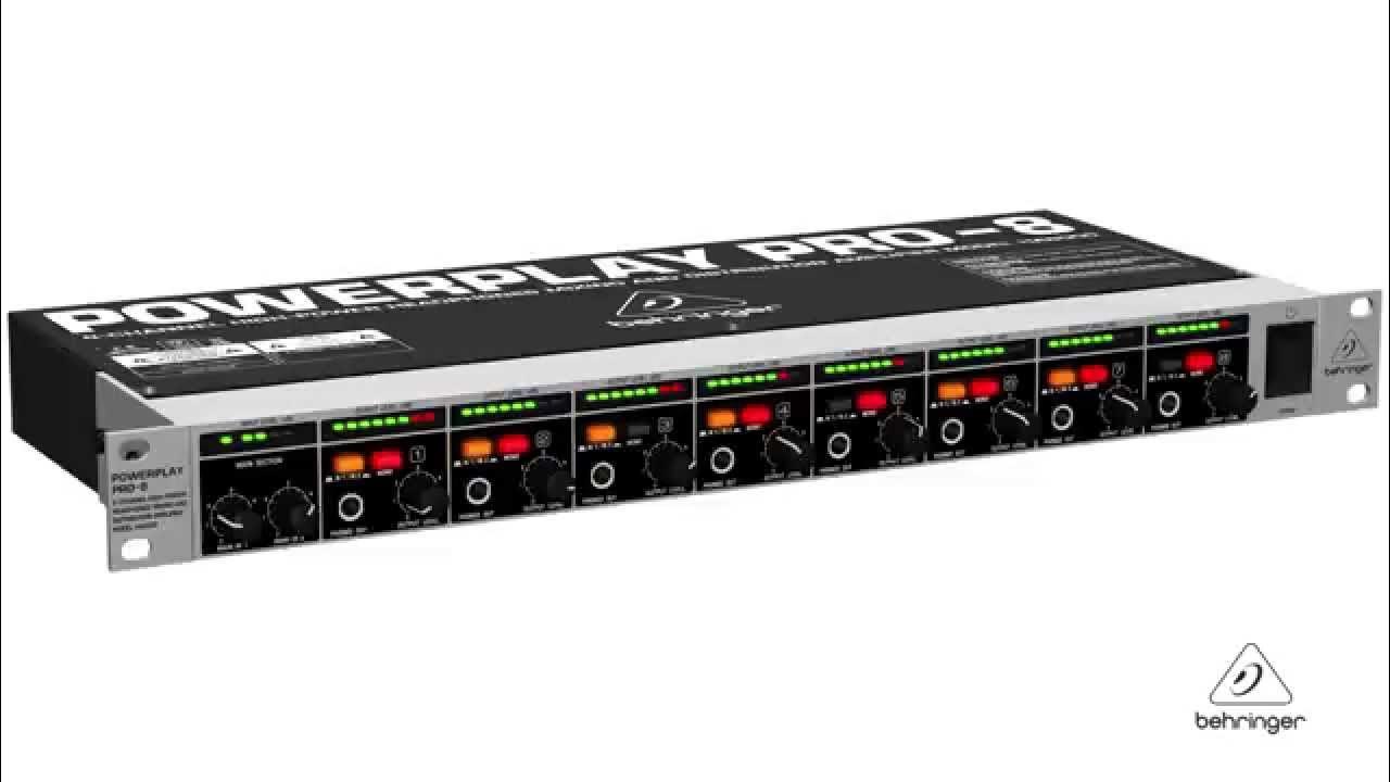 Photo of a Behringer HA8000 (8-channel headphone amplifier)