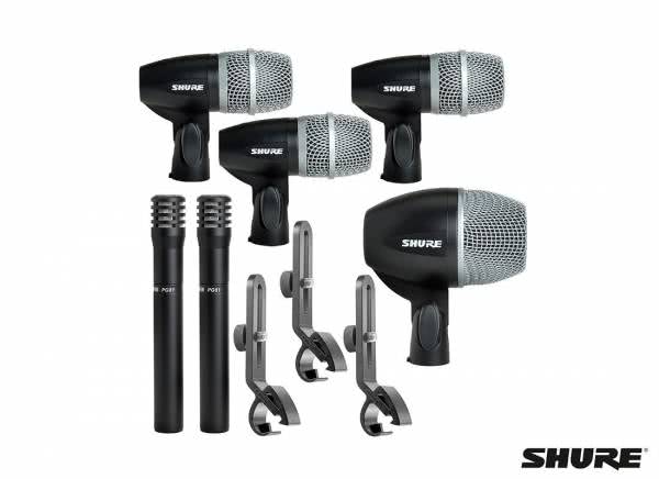 Photo of a Shure PGDMK6-XLR (6-piece drum microphone kit)